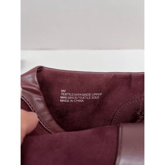 Charming Charlie Maroon Peep-Toe Heels - Picture 6 of 9